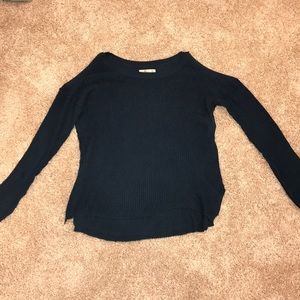 Hollister Teal Off-Shoulder Sweater